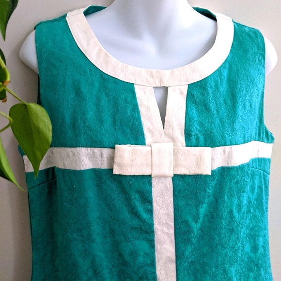 Retro Teal Green Dress - Picture 3 of 7